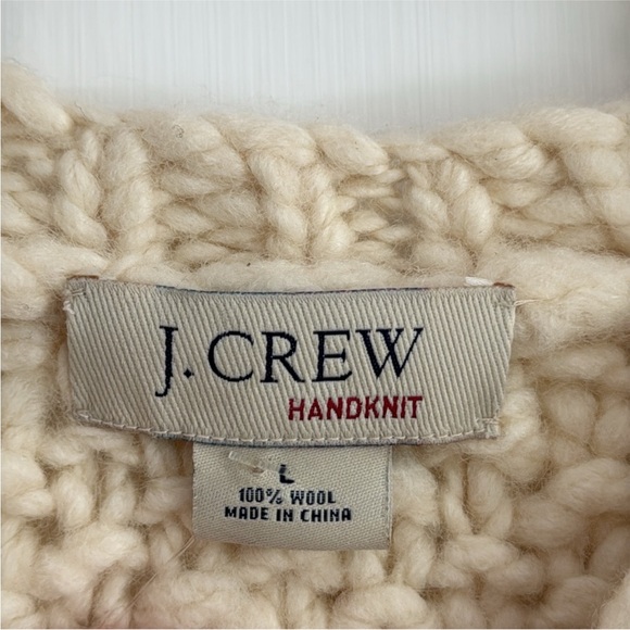 NWT J. Crew 100% Wool Handknit Fisherman Sweater - Picture 4 of 13